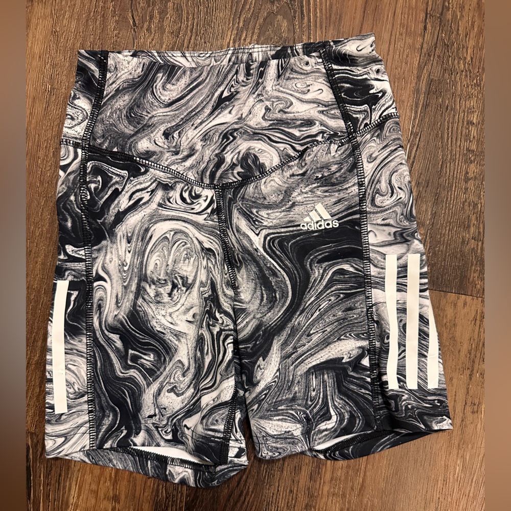 ADIDAS Compression Shorts, Women’s size XS, marbled
